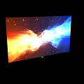 Modern LED TV With Colorful Dynamic Display Sleek Silver Base Built in Speakers And HDMI Ports