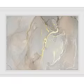 Abstract Gray And Gold Texture Art With Flowing Patterns And Elegant Design