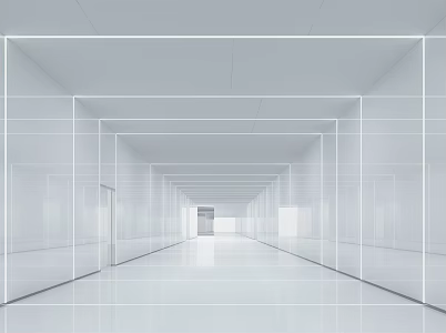 Modern aisle technology sense aisle 3d model