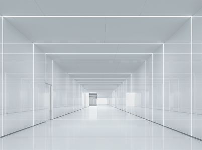 Modern aisle technology sense aisle 3d model