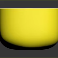 Yellow Oval Two Compartment Storage Container For Household Organizing Daily Use