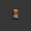 Yellow Lace up Boots With Thick Sole Dark Ankle And Heel For Casual Wear