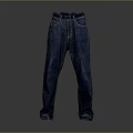 Blue Classic Straight Leg Denim Jeans With Pockets For Casual Wear