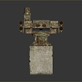 Turret Turntable Railgun Sci-fi Tower Defense Game Tower Defense Sci-fi Turret Game Turret Game Battery 3d model