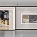 Bright Shopping Mall Retail Store Interior With Glass Entrance Ceiling Lights And Polished Floors