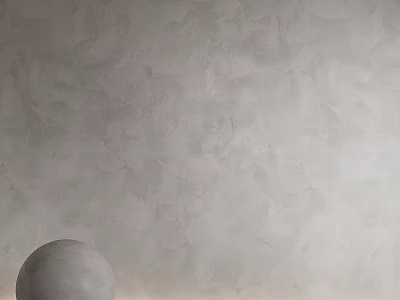 Gray Spherical Decorative Component on Modern Textured Gray Wall Surface 3d model