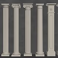 Elegant Classical Architectural Columns With Fluted Details Carved Capitals And Various Designs
