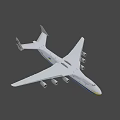 White And Blue Large Passenger Plane With Multiple Engines And Fuselage Design