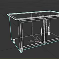 Gray Storage Cabinet With Two Doors And Simple Handles For Home Storage Use