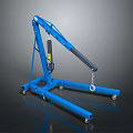 Blue Mobile Functional Utility Vehicle With Hydraulic Lift Arm Chain And Wheels