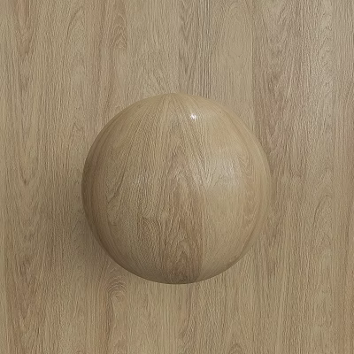 Natural Wooden Floor Surface With Smooth Wooden Sphere And Visible Grain Patterns 3d model