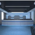 Modern Conference Room Interior Design With Multiple Screens Computers And Office Chairs 3d model