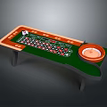 Roulette Table with Green Top Roulette Wheel Chips and Playing Cards for Living Space