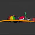 Colorful Sports Equipment Collection With Surfboard Soccer Ball Volleyball Skateboard And Dumbbells