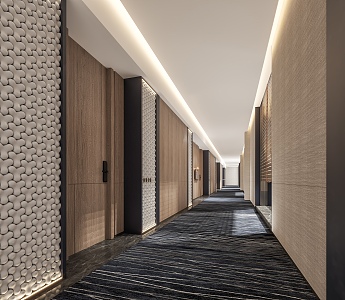 Hotel Room Corridor 3d model