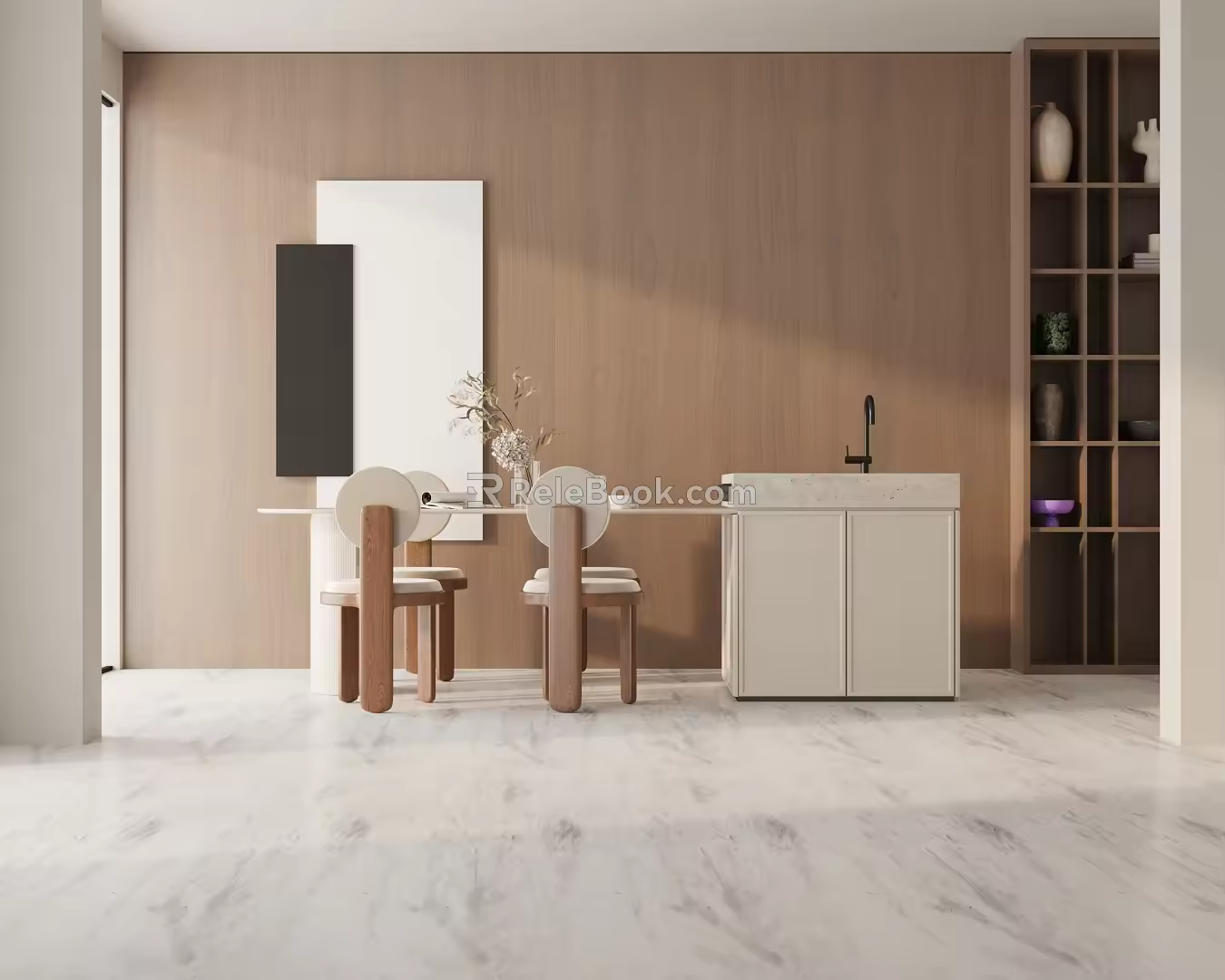 Modern table combination 3d model