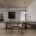 Modern Spacious Duplex Living Room With Round Coffee Table Blue Armchair Fireplace And Spiral Staircase