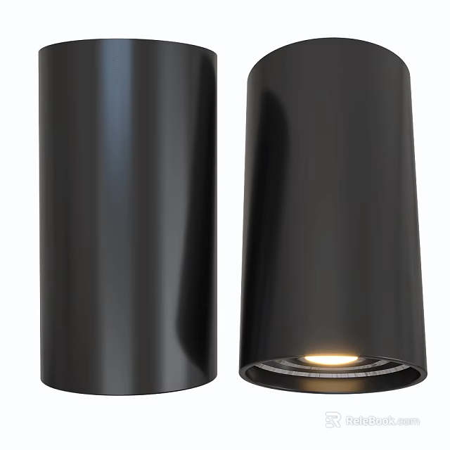 Sleek Black Modern Downlights And Spotlights For Home Ceiling Lighting 3d model 