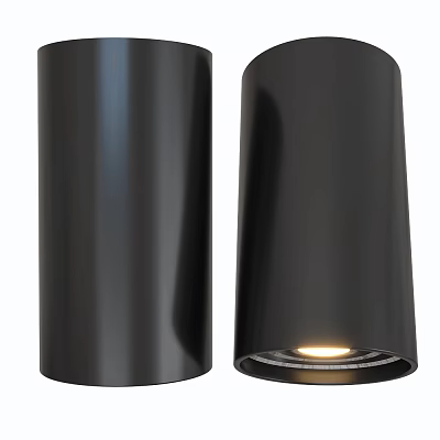 Sleek Black Modern Downlights And Spotlights For Home Ceiling Lighting 3d model