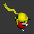 Yellow Pikachu Character With Black Ears Holding Red And White Poké Ball