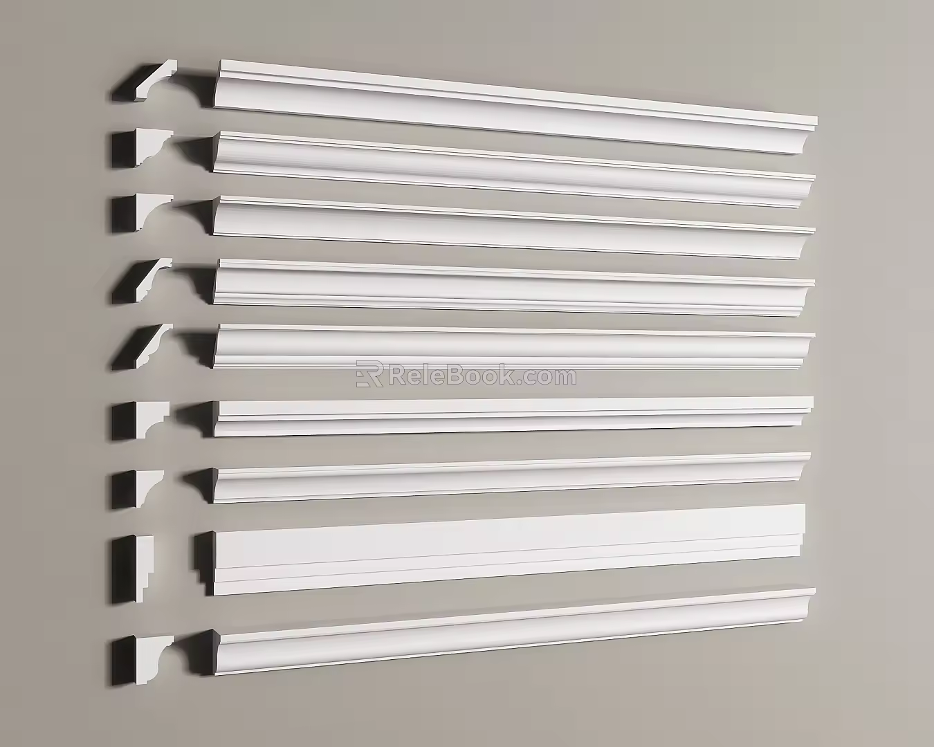 Gypsum line Gypsum line Yin corner line Yang corner line Skirting line ceiling corner line 3d model