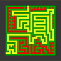 Green Maze Household Puzzle Toy With Intricate Path And Square Design