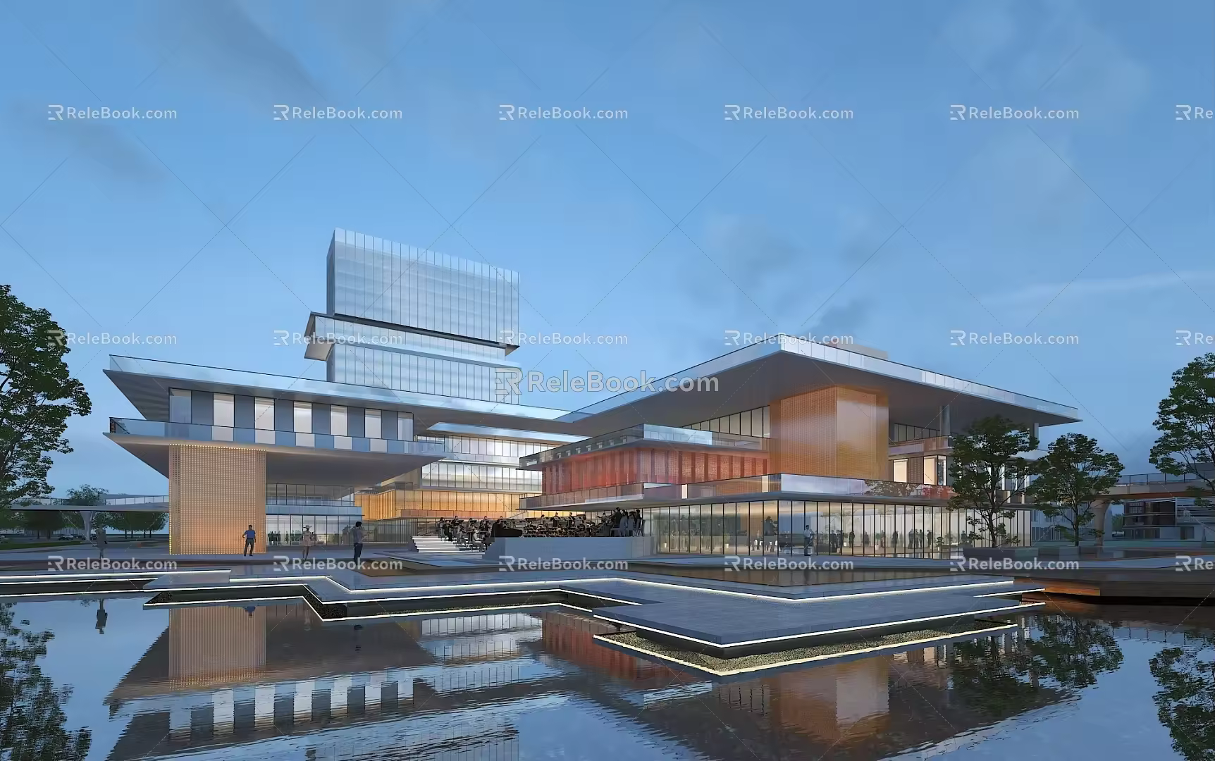 Modern Commercial Building Science and Technology Museum Commercial Complex 3d model