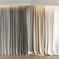 Modern Simple Curtain Fabric Curtain Cream Curtain 3d model