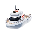 Modern yacht ship cartoon ship vehicle 3d model