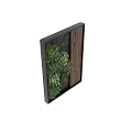 Modern Vertical Green Plant Wall Design With Lush Foliage And Natural Wood Accents