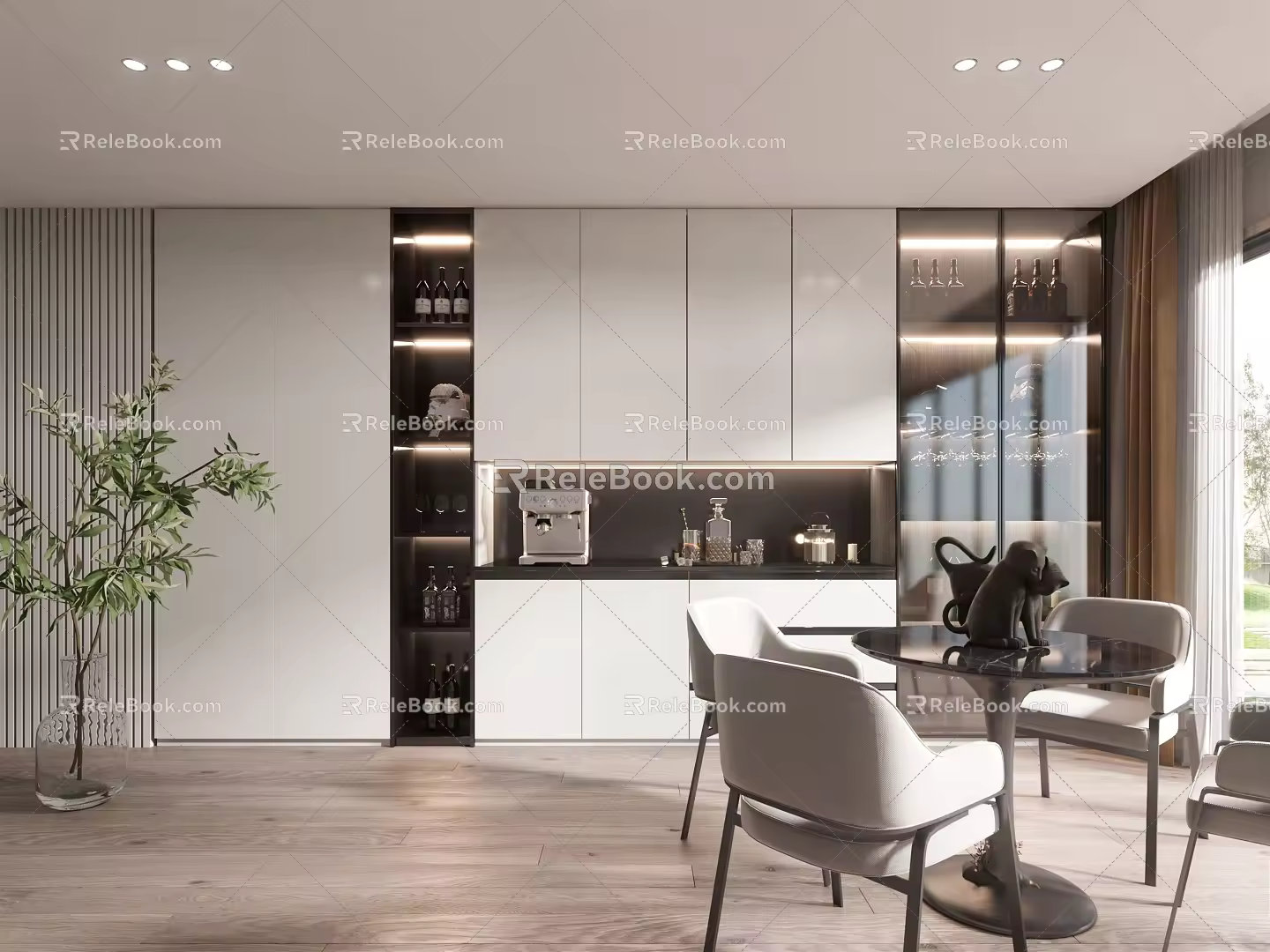 Modern Wine Cabinet Multi-function Wine Cabinet 3d model