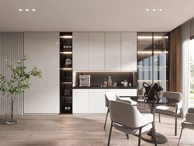 Modern Wine Cabinet Multi-function Wine Cabinet 3d model