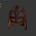 Ancient Viking Style Metal Helmet Weapon With Decorative Rivets And Historical Design