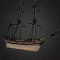 Game Movie Character Sailing Ship Model With Detailed Design And Multiple Masts
