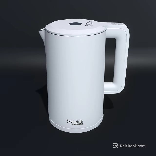 White Skykettle Electric Kettle Modern Design Home Kitchen Daily Use Appliance 3d model 