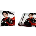 Throw Pillows with Female Warrior in Armor and Red Cape Ancient Chinese Style Design