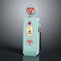 Vintage Light Green ESSO Fuel Pump As Public Facility With Fuel Amount And Price