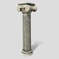 European Roman Column Ion Column 3d model