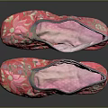 Pink Embroidered Flat Shoes With Traditional Floral Patterns And Soft Inner Lining