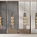CCD hotel screen partition combination wall lamp 3d model