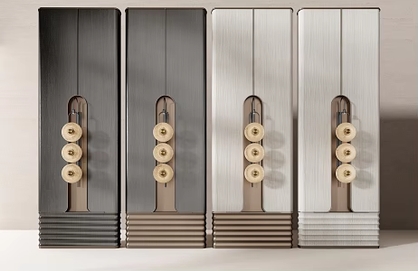 CCD hotel screen partition combination wall lamp 3d model
