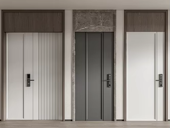 Modern security door top door 3d model