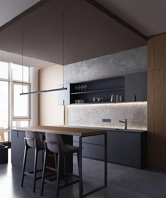 Bar area 3d model