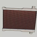 High Performance Automotive Radiator With White Frame Red Fins Cooling Component
