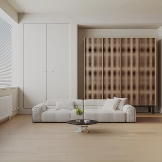 Modern three-seat sofa 3d model
