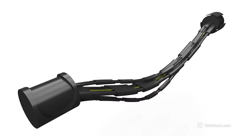 Heavy Duty Industrial Mechanical Arm With Reinforced Metal Structure And Hydraulic Cables 3d model 