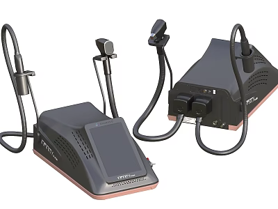 Professional Beauty Equipment With Digital Display Screen Detachable Probes And Flexible Cables 3d model