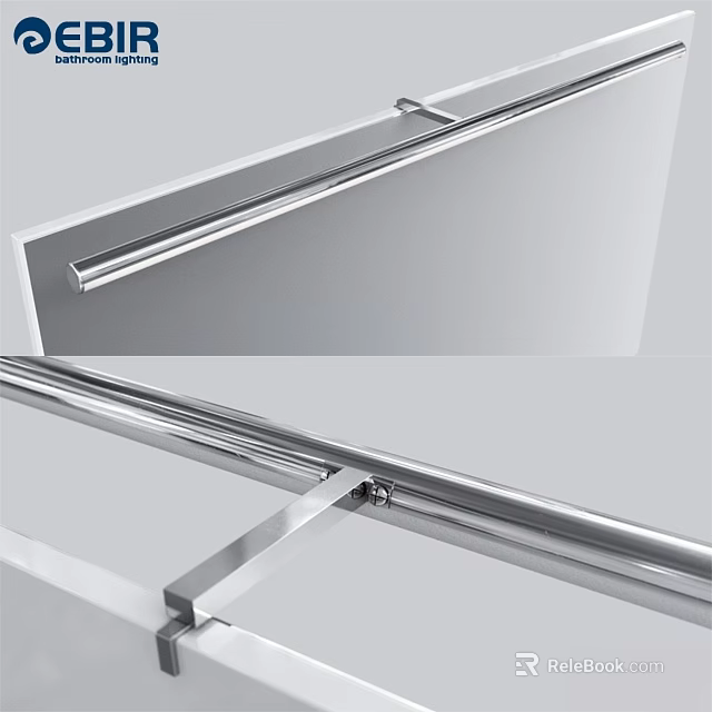 Modern Sleek Downlights And Spotlights With Silver Metal Strip Mounting Design 3d model 