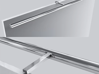 Modern Sleek Downlights And Spotlights With Silver Metal Strip Mounting Design 3d model