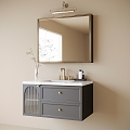 French Bathroom Cabinet Bathroom Cabinet Washstand Bathroom Mirror 3d model